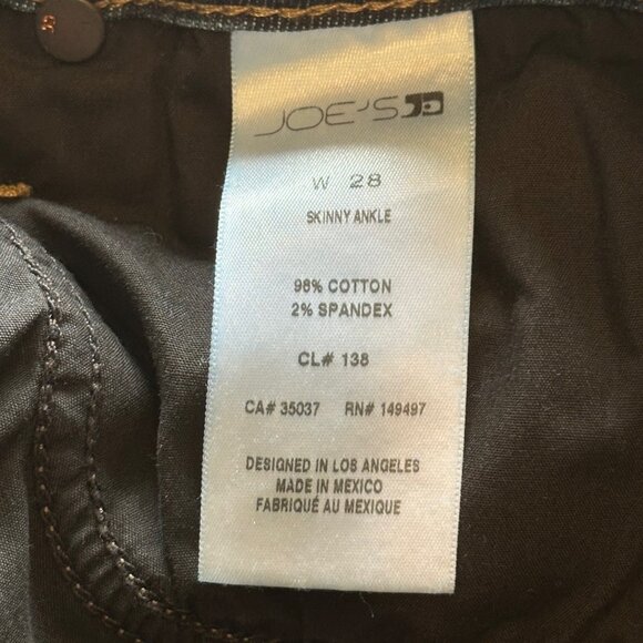 Joe's Mid-Rise, Distressed Skinny Ankle Jeans - Size 28 - Picture 11 of 12